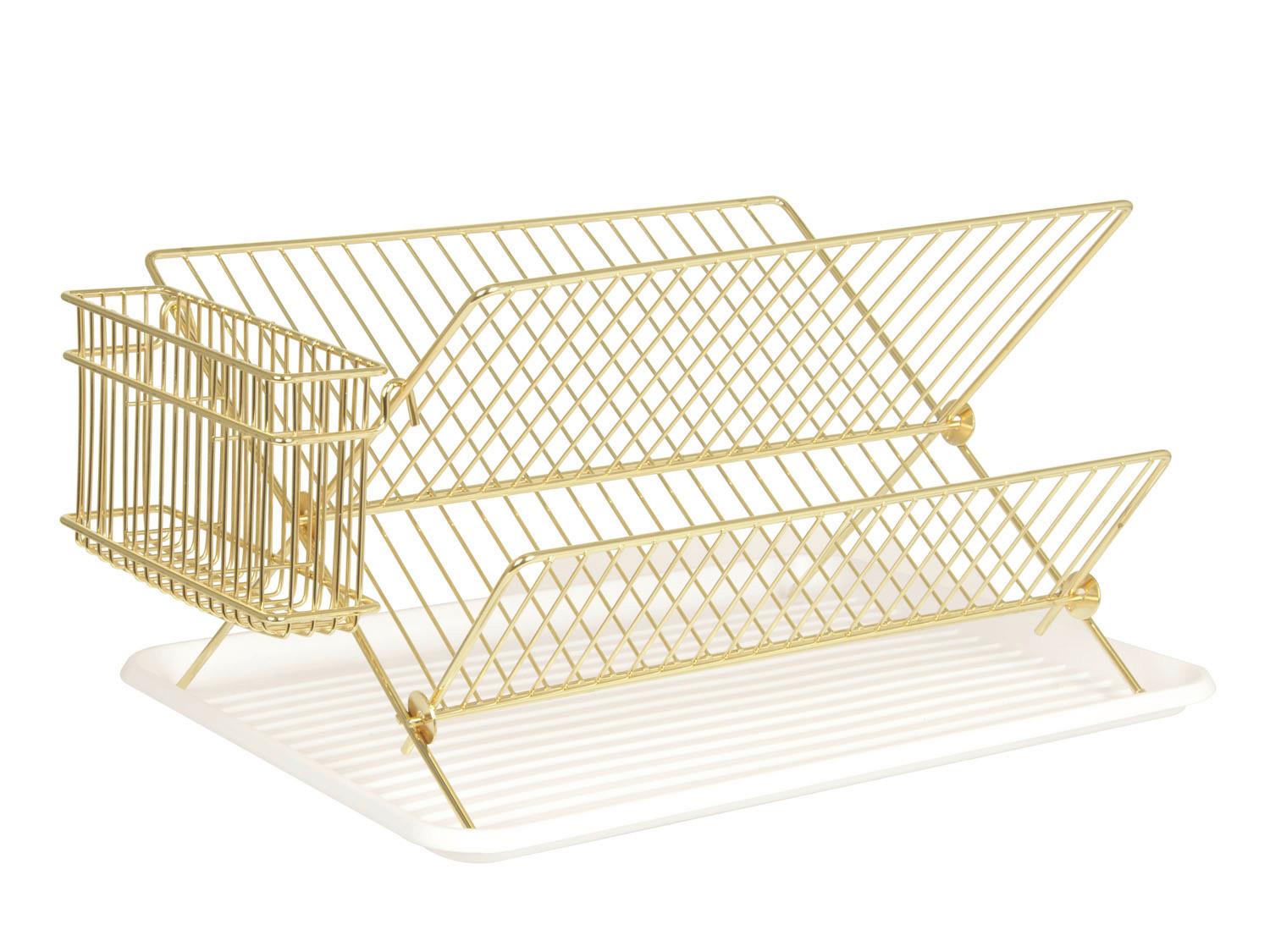 SUSZARKA DO NACZYŃ PT3116GD - kolor złoty, Trend, metal (30/24/37cm) - Present Time