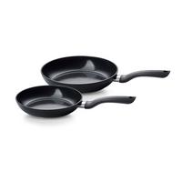 ZESTAW PATELNI 111-001-02-100/0 FISSLER - czarny, Basics, metal (24/28cm) - Fissler