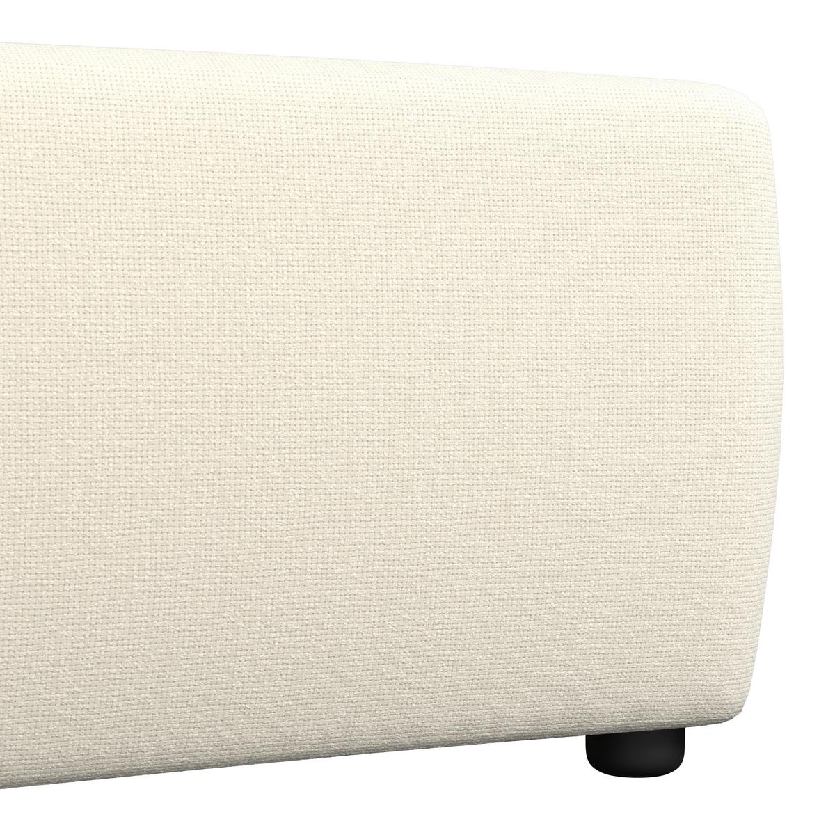 Polsterbett Embrace Elfenbein ca. 160x200 cm - Elfenbein/Eichefarben, MODERN, Holz/Kunststoff (160/200cm) - Bessagi Home