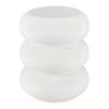 Beistelltisch Holly Weiß - Weiß, LIFESTYLE, Stein (35/43/35cm) - Premium Living