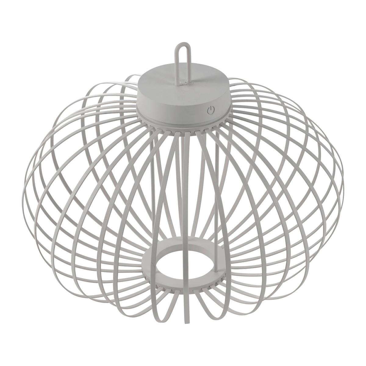 Akku-Tischleuchte Akuba Weiß max. 1,5 Watt - Weiß, Basics, Holz/Kunststoff (46/46/37cm)