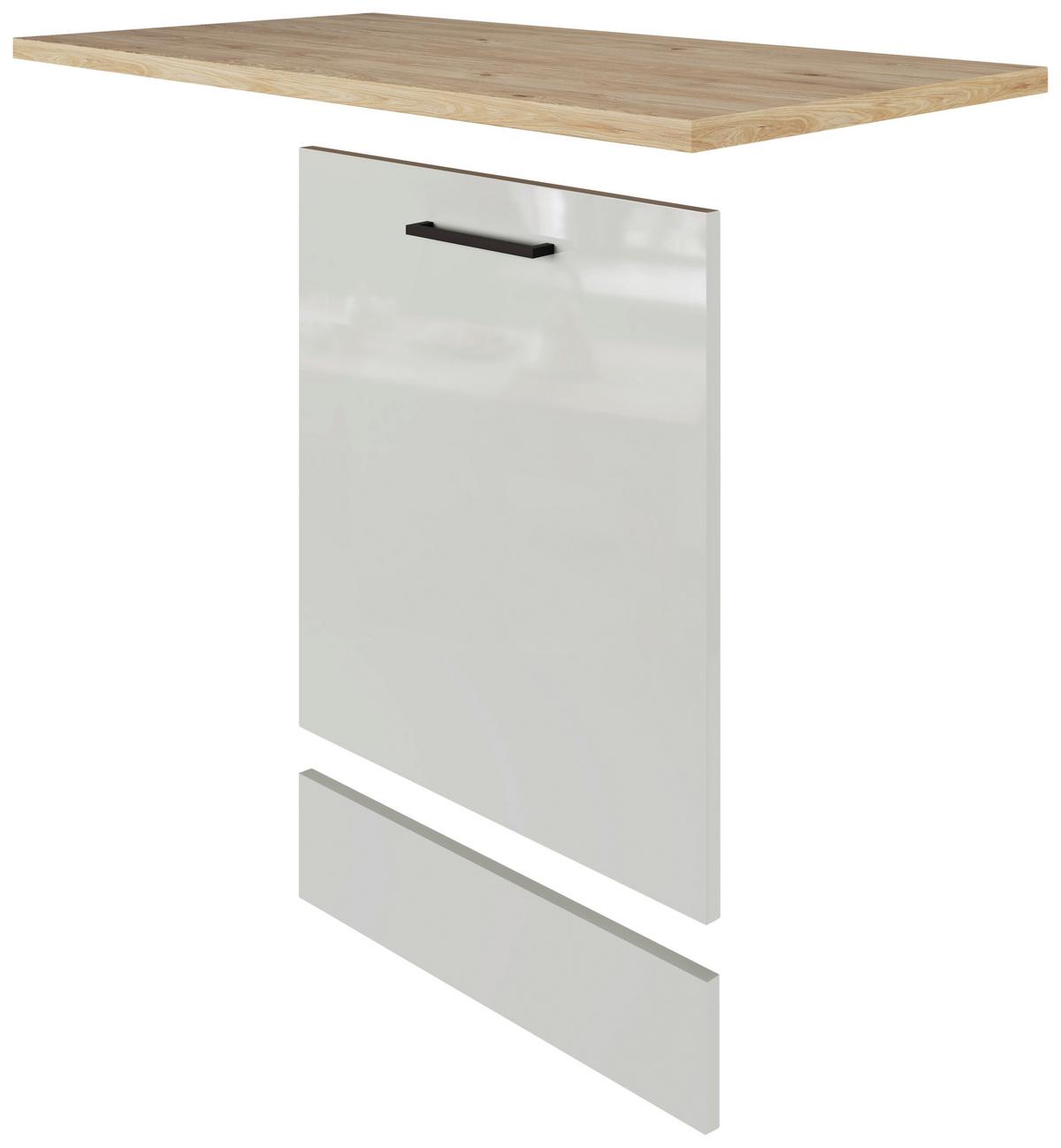 Kuhinjska Spodnja Omarica Levi, Svetlo Siva, Š. 60 Cm - črna/siva, Moderno, kovina/leseni material (110/60cm) - FlexWell