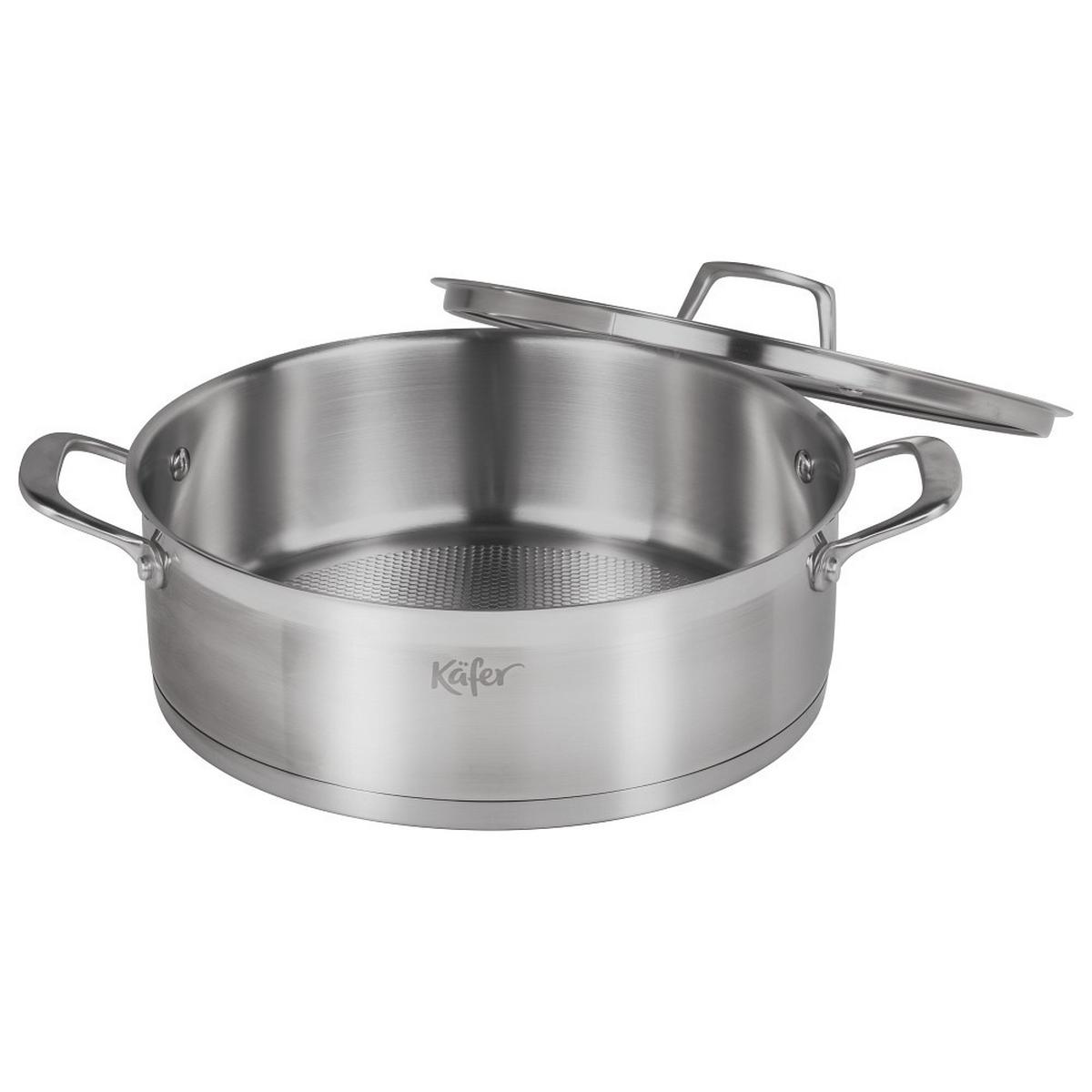 Tálalóserpenyő 4430-Ka - nemesacélszínű, Basics, fém (28cm) - Käfer