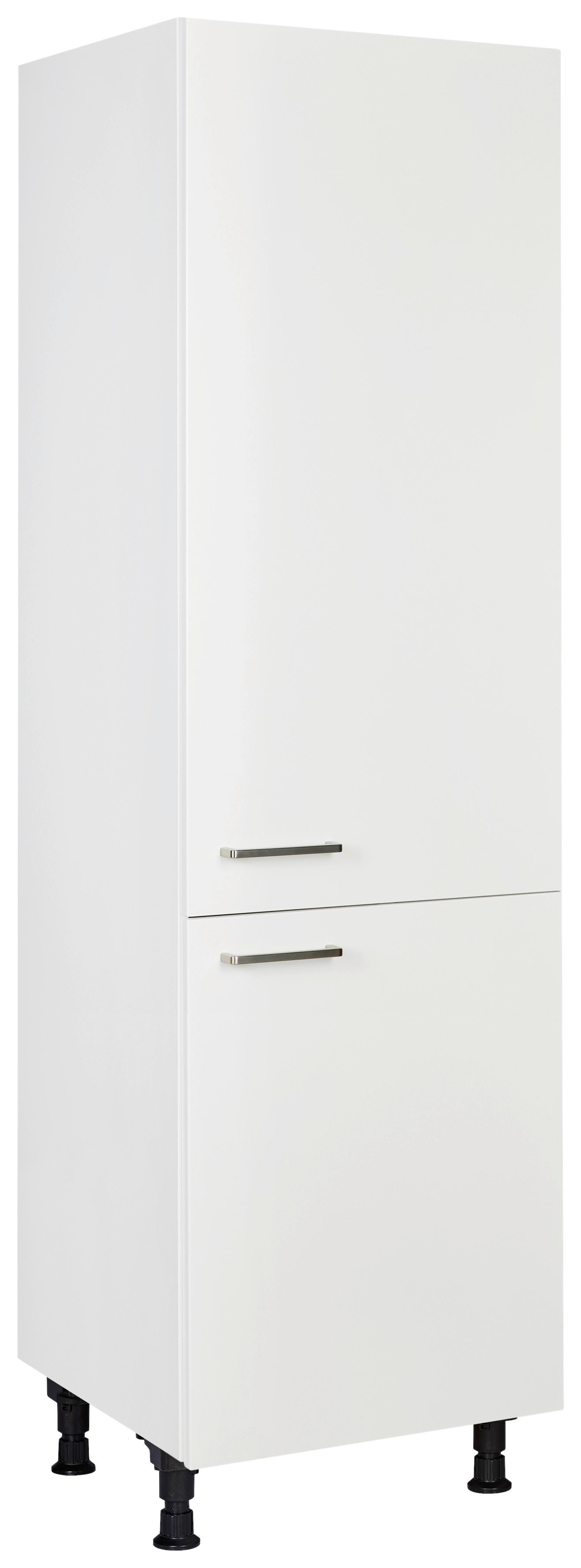 Geräteumbauschrank Touch Weiß - Edelstahlfarben/Weiß, MODERN, Holzwerkstoff/Metall (60/216,6/58cm) - Nobilia