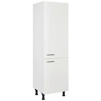 Geräteumbauschrank Touch Weiß - Edelstahlfarben/Weiß, MODERN, Holzwerkstoff/Metall (60/216,6/58cm) - Nobilia