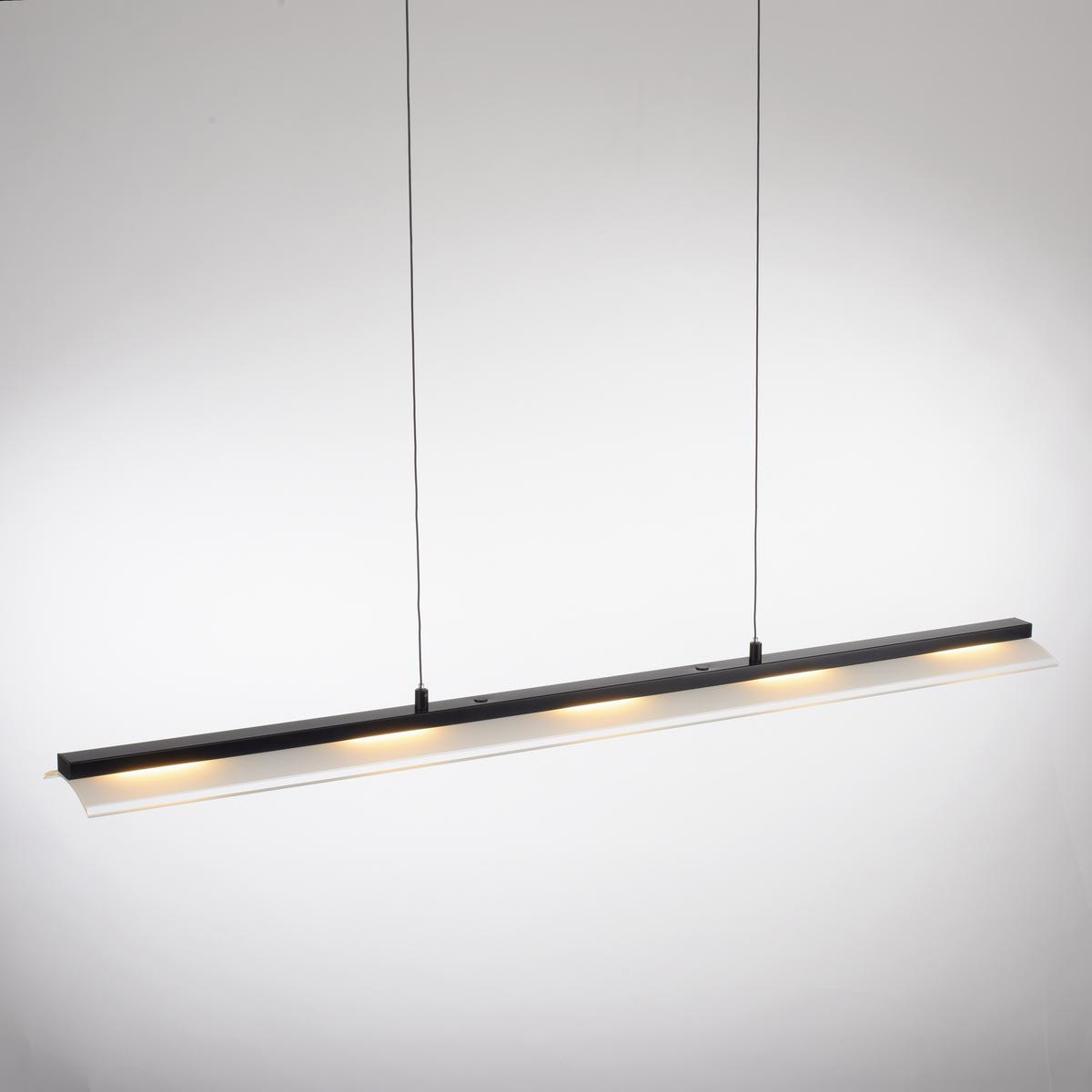 LAMPA WISZĄCA LED L12288-18 NELE - czarny, Design, tworzywo sztuczne/metal (100/12/150cm)
