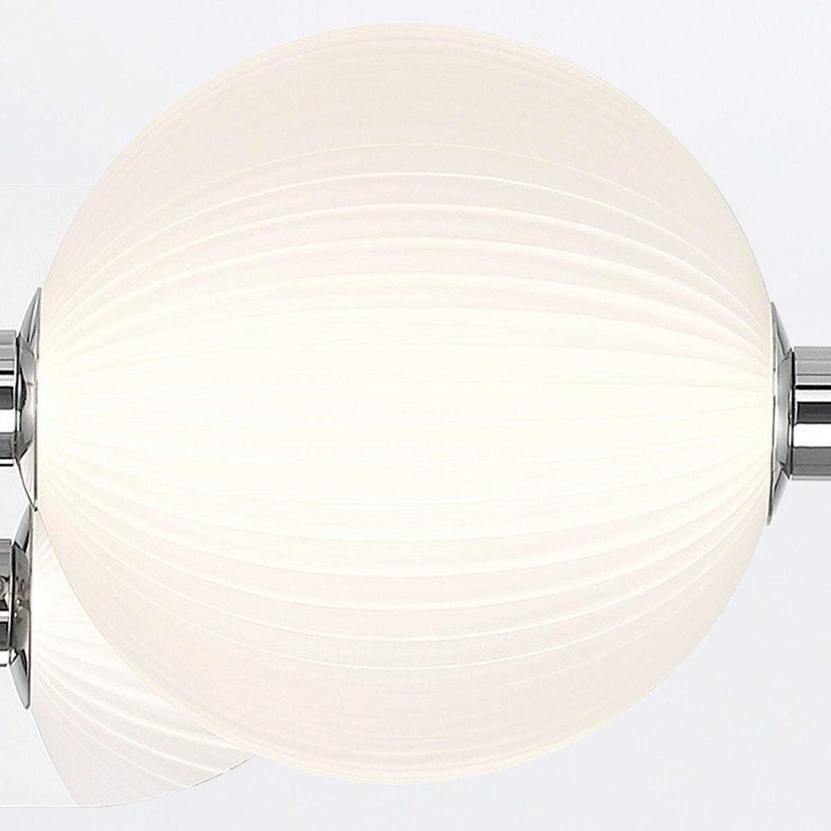 LED Falilámpa Qn-Palmas-2w-Pn - krómszínű, Konventionell, üveg/fém (15,1/39/20,3cm) - Elstead Lighting