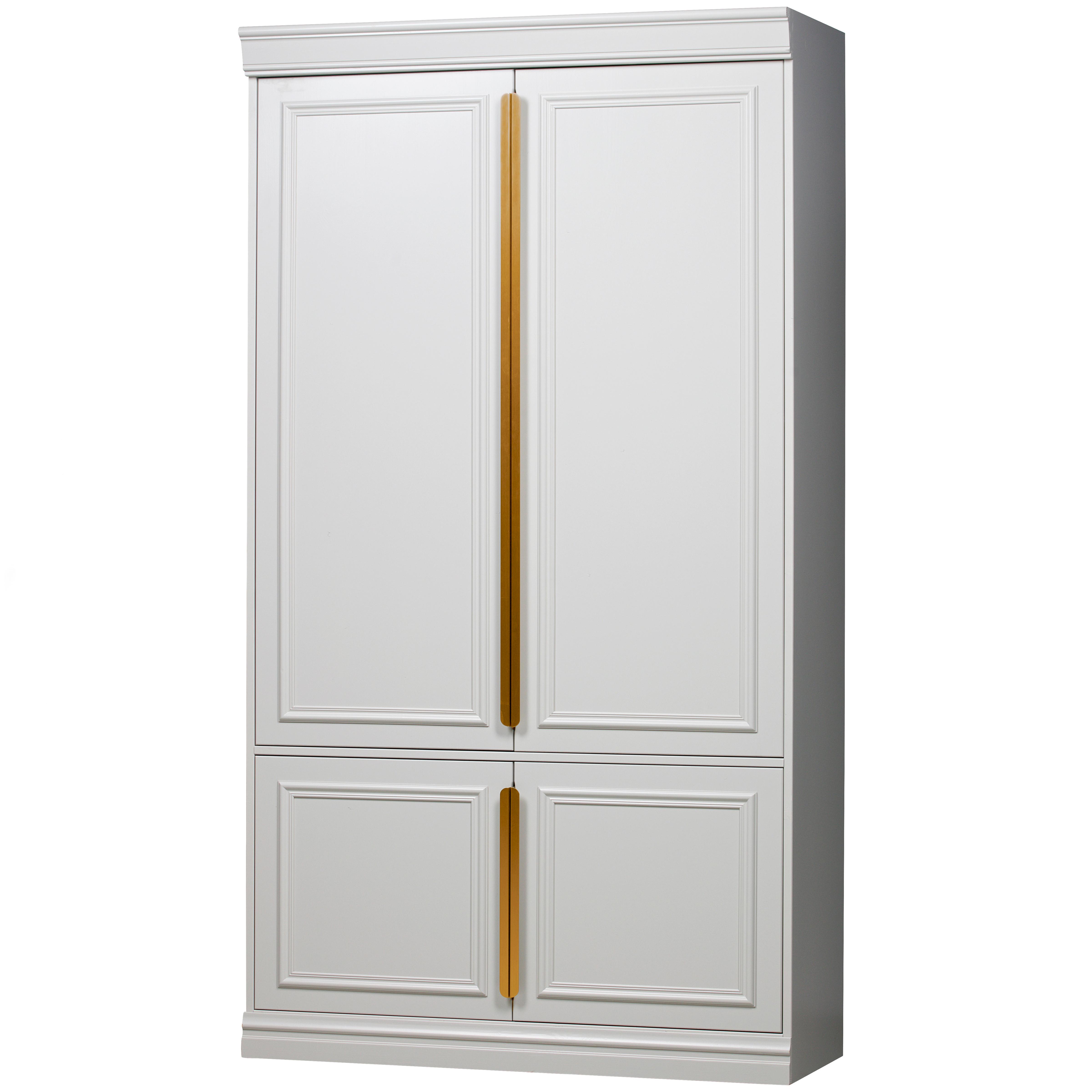 Drehtürenschrank Organize Grau - Roségold/Grau, Basics, Holz/Metall (110/215/44cm) - MID.YOU