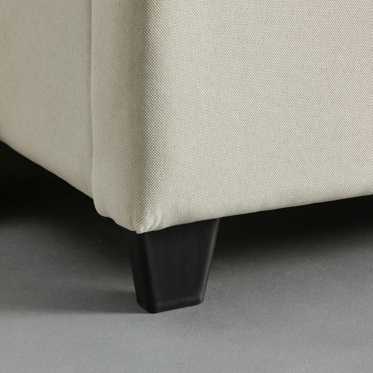 Polsterbett FREDERICO beige, ca. 180x200cm - Creme/Schwarz, Modern, Holzwerkstoff/Kunststoff (180/200cm) - Bessagi Home