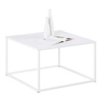dohányzóasztal fehér KUBO - fehér, Modern, faalapú anyag/fém (60/60/38cm) - Mömax