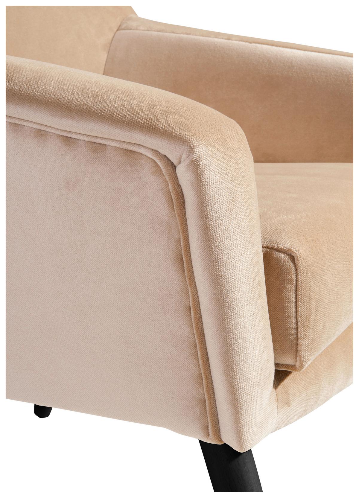 SESSEL ALEGRO - Sandfarben/Schwarz, Design, Holz/Textil (67/81/71cm) - Max Winzer