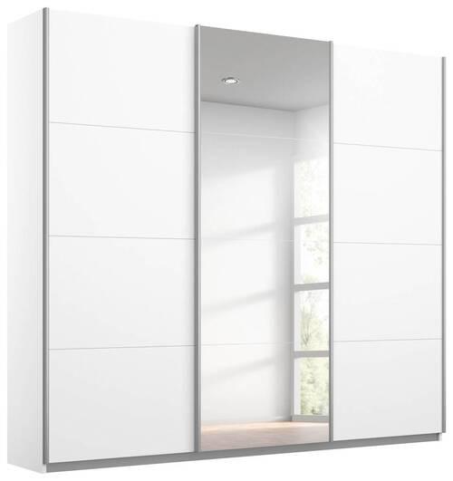 Schwebetürenschrank in Weiß ca. 203x210x62cm - Alufarben/Weiß, KONVENTIONELL, Holzwerkstoff/Metall (203/210/62cm) - Mömax