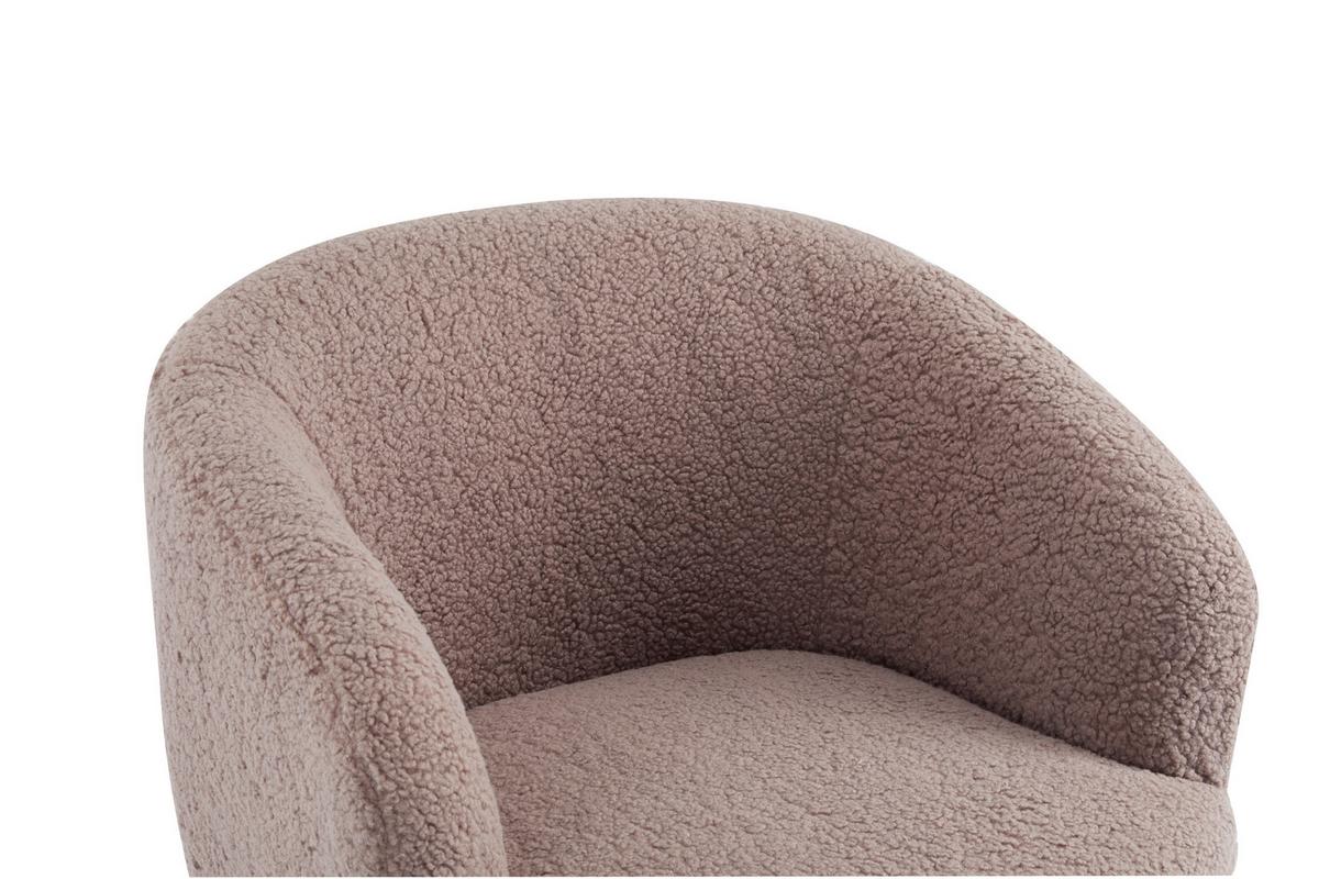 FOTEL KRANJ - écru/taupe, Design, drewno/tkanina (72/71/74cm) - MID.YOU