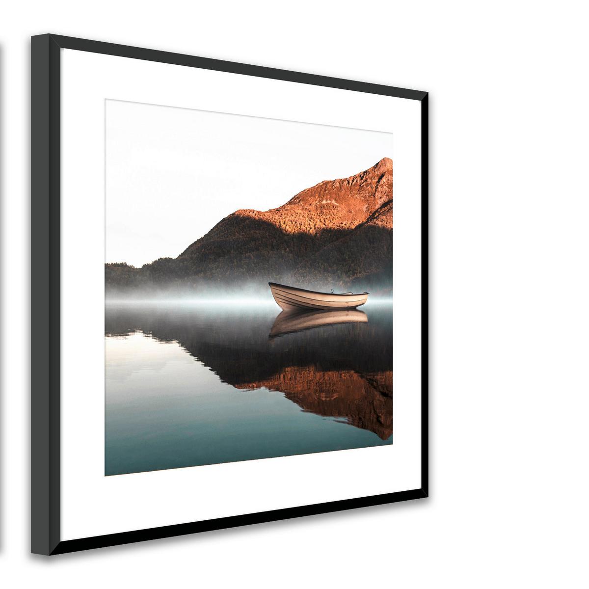 Bild Elena ca. 50x50cm - Braun/Weiß, Holzwerkstoff/Papier (50/50cm) - Modern Living