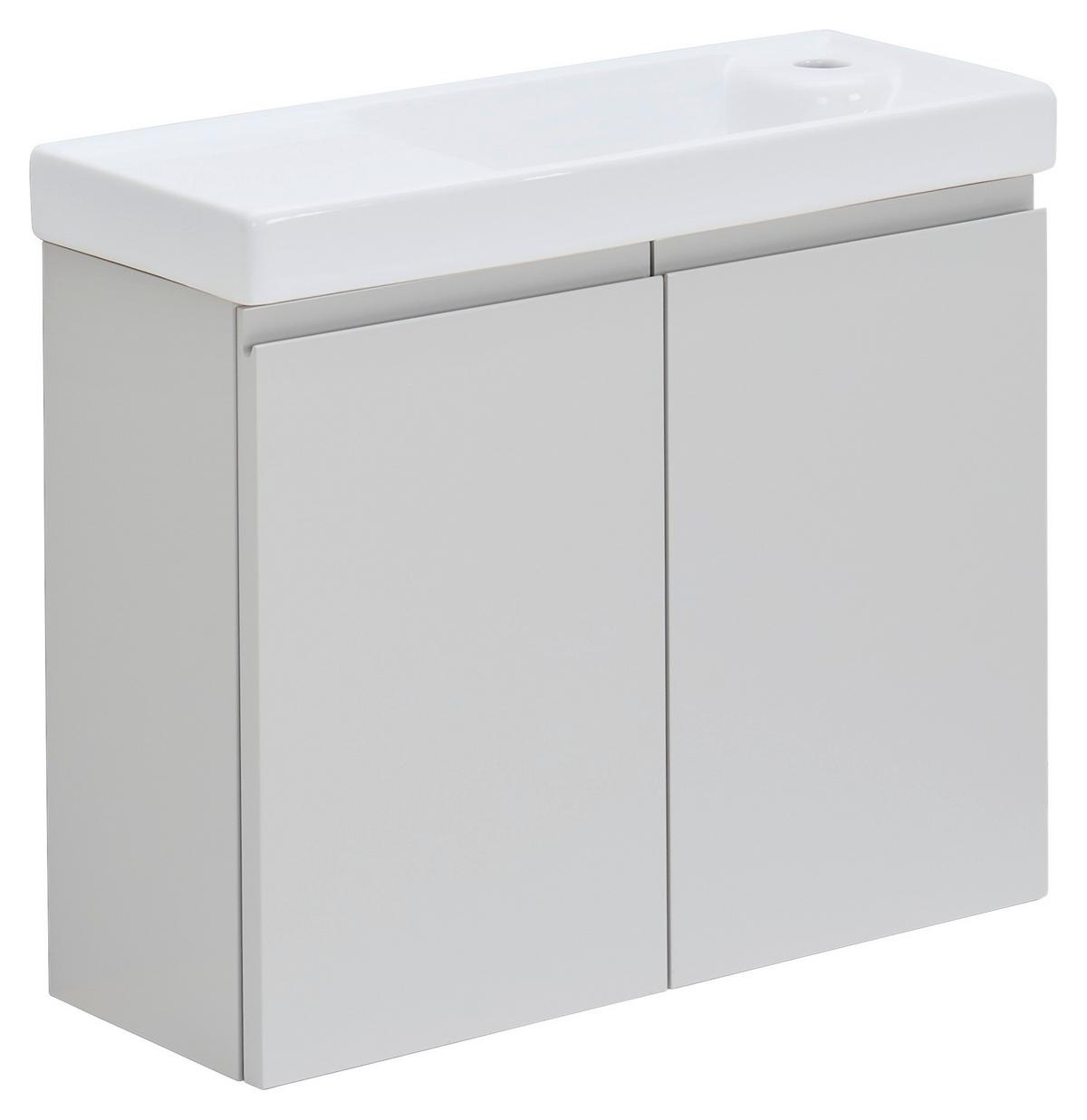 ŁAZIENKA COAST - biały wysoki połysk/kaszmir, Modern, materiał drewnopochodny/ceramika (60/140/22cm) - MID.YOU