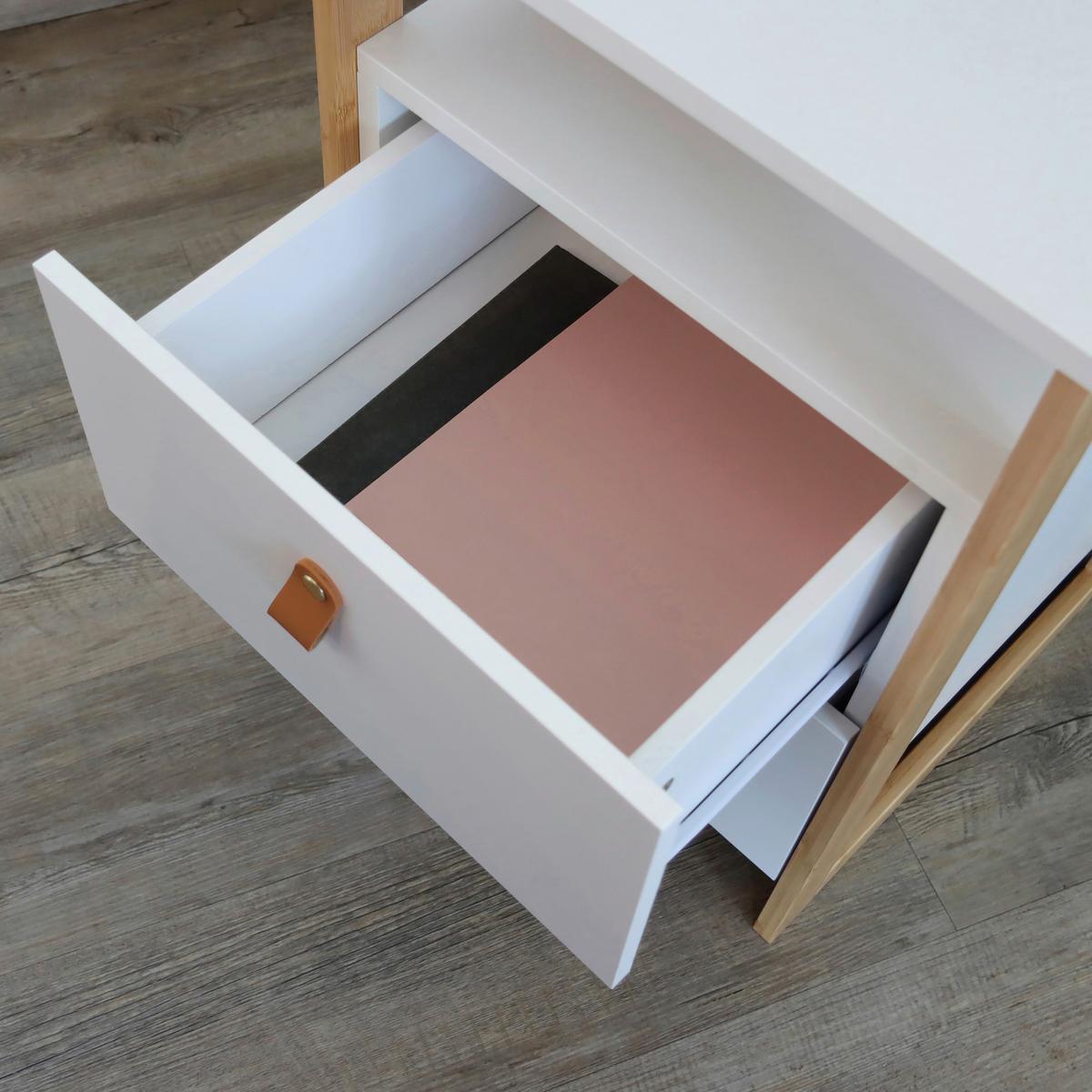 Mizica Tarolo, Bela - svetlo rjava/bela, Moderno, leseni material (40/60/40cm) - MID.YOU