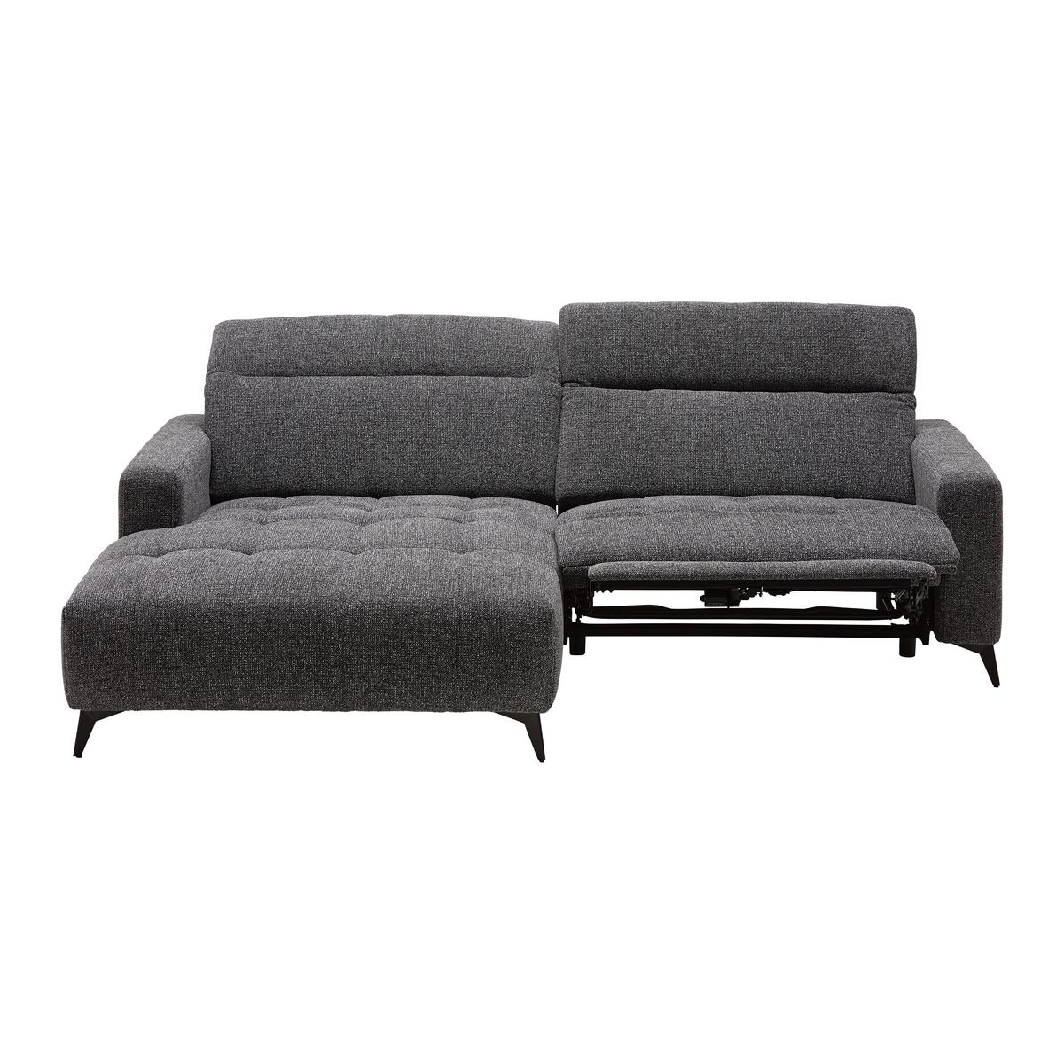 Wohnlandschaft Milano Graphitfarben - Graphitfarben/Schwarz, MODERN, Holz/Textil (127/127/82/105/109.5/ 177cm) - Based