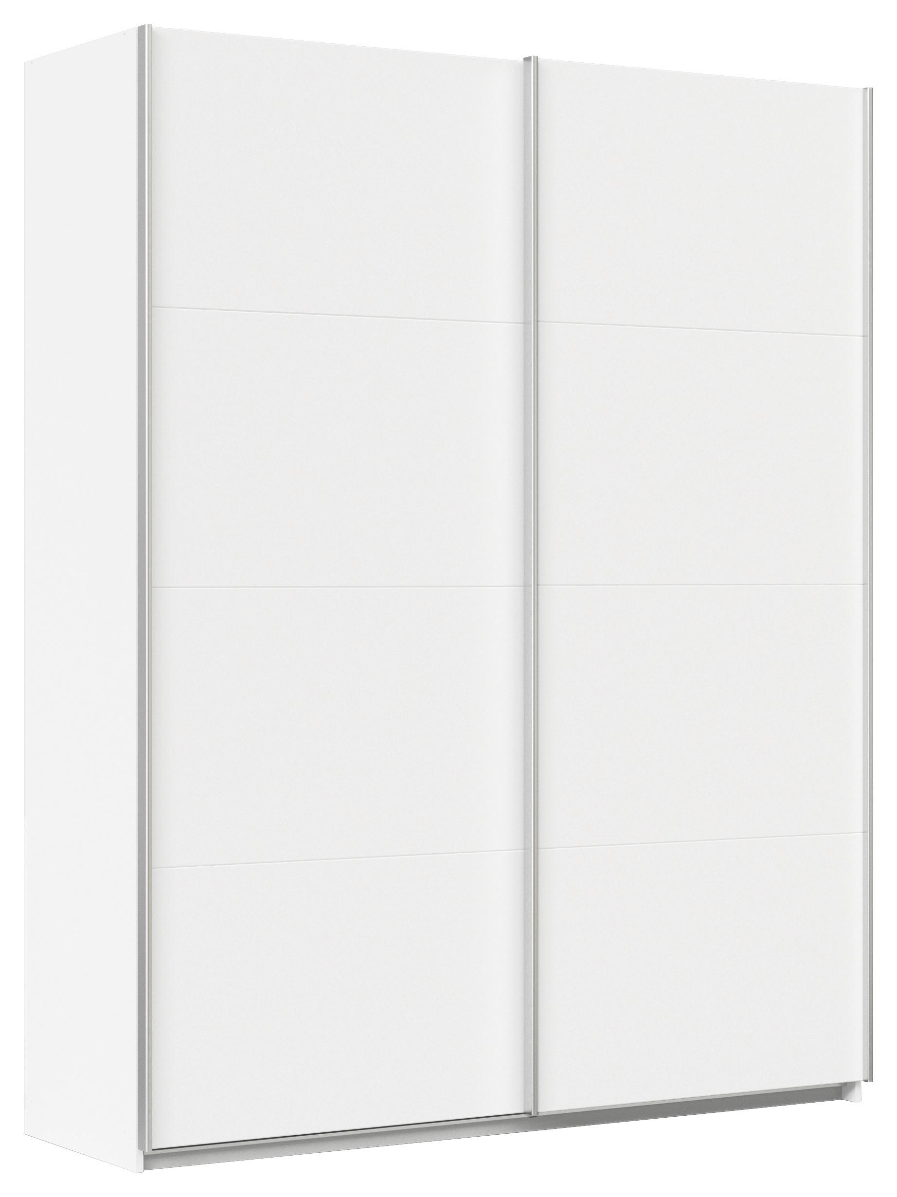 Ormar S Kliznim Vratima Feldkirch - bijela/boje aluminija, Moderno, drvni materijal/metal (181/229/62cm)