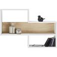 Wandregal in Weiß/Eichefarben - Eichefarben/Weiß, Holz (80/55/20cm) - MÖMAX modern living