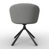 STOL MED ARMSTÖD AMINA - grå/svart, Modern, metall/textil (64/81/63cm) - Bessagi Home