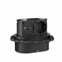 Steckdosenelement 418740 Schwarz - Schwarz, Kunststoff/Metall - Vogt