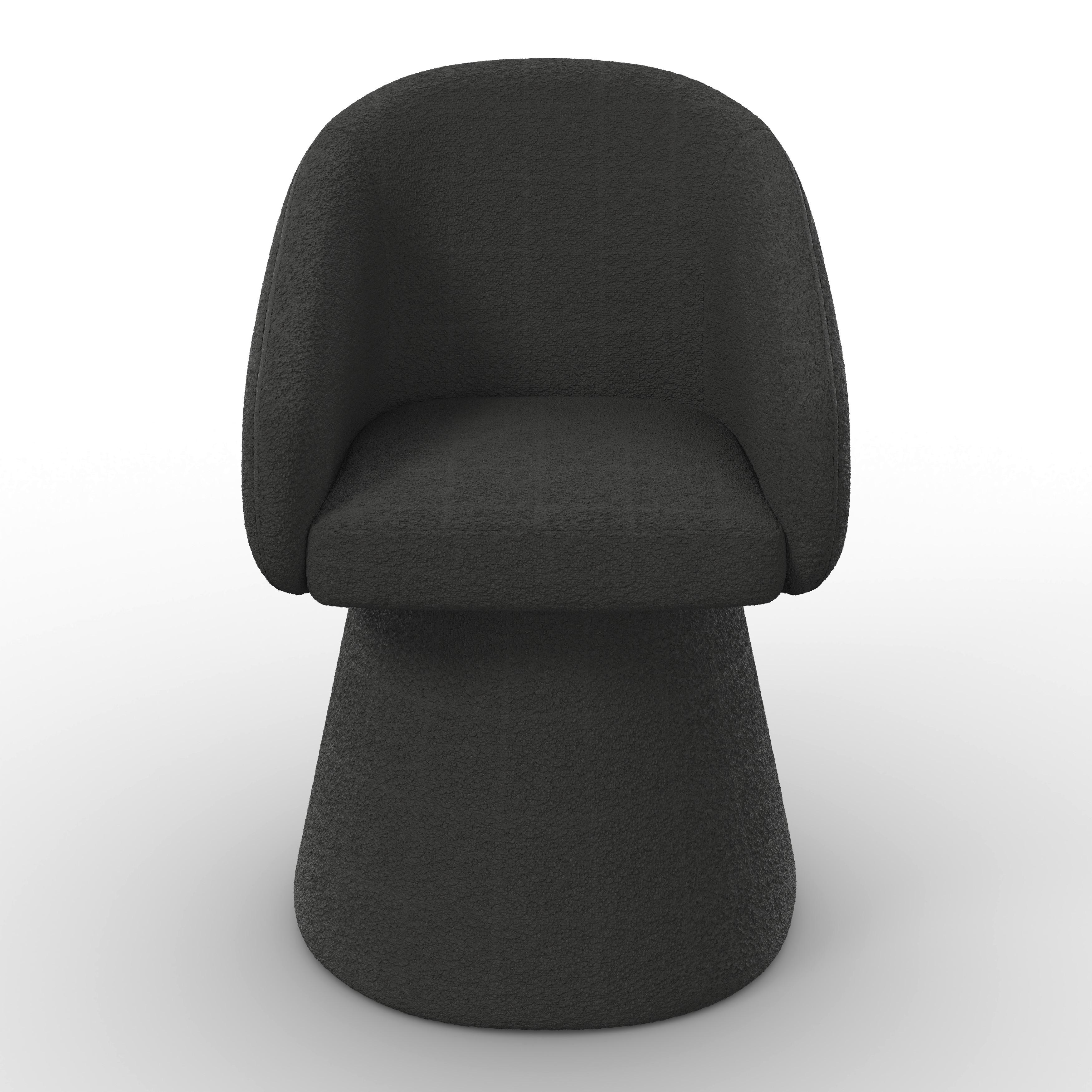 STOL MED ARMSTÖD MAIA - svart, Modern, metall/textil (60/84,5/59cm) - Bessagi Home