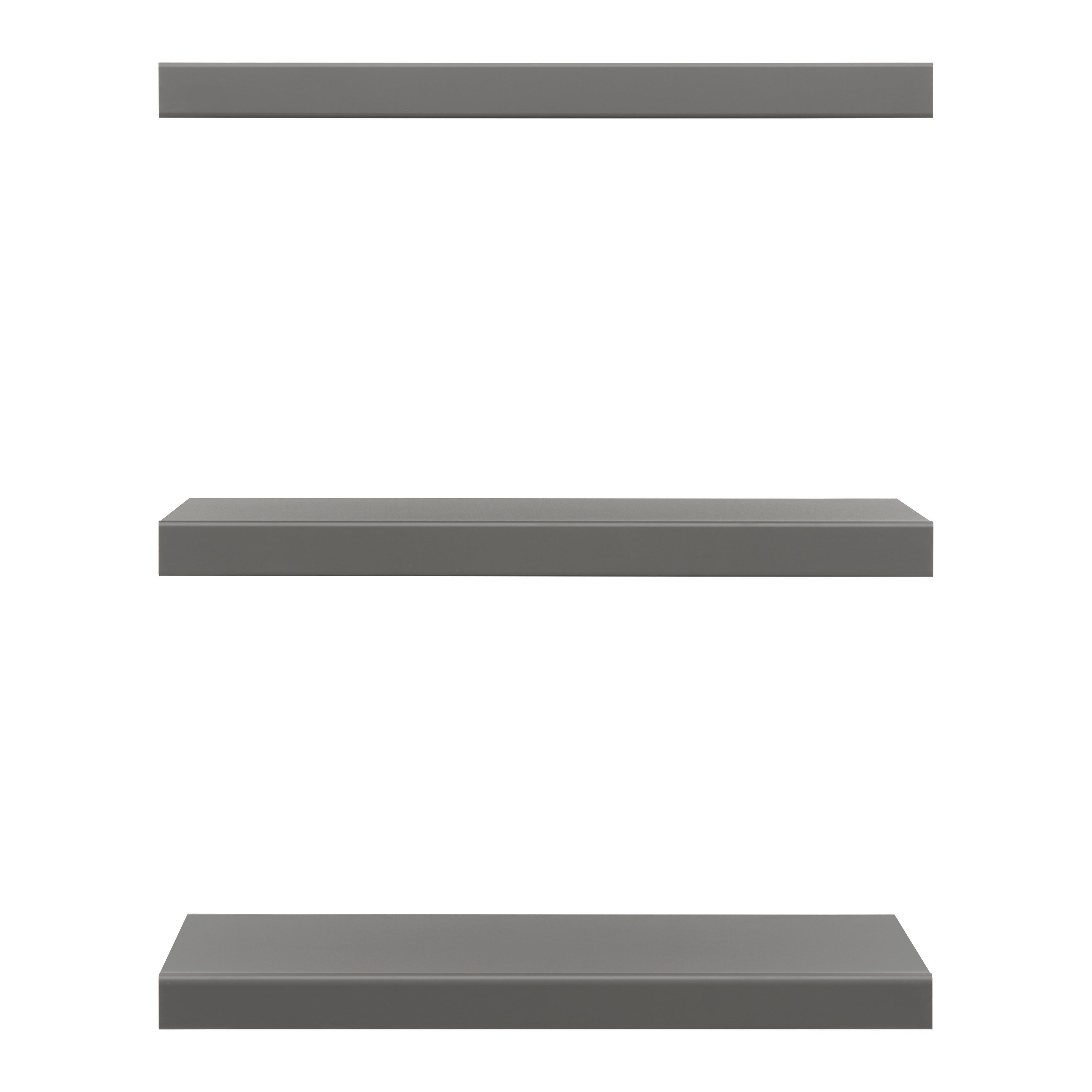 Einlegebodenset Zubehör in Grau, 3 Stk. - Grau, KONVENTIONELL, Holzwerkstoff (70,5/1,6/45cm) - Mömax