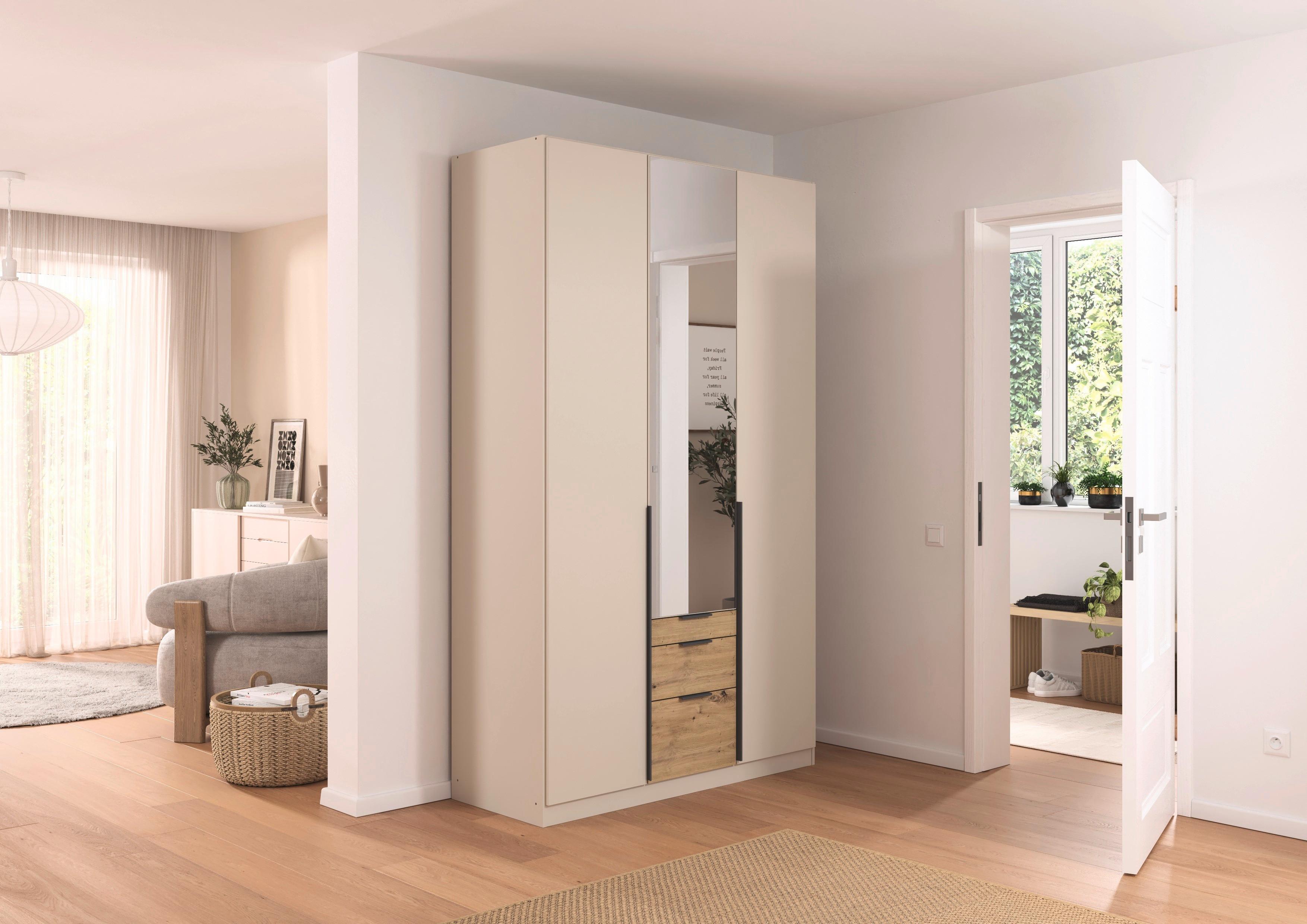 DULAP USI ROTATIVE ALABAMA - argintiu/culoare lemn stejar, Trend, material pe bază de lemn (136/229/54cm) - Modern Living