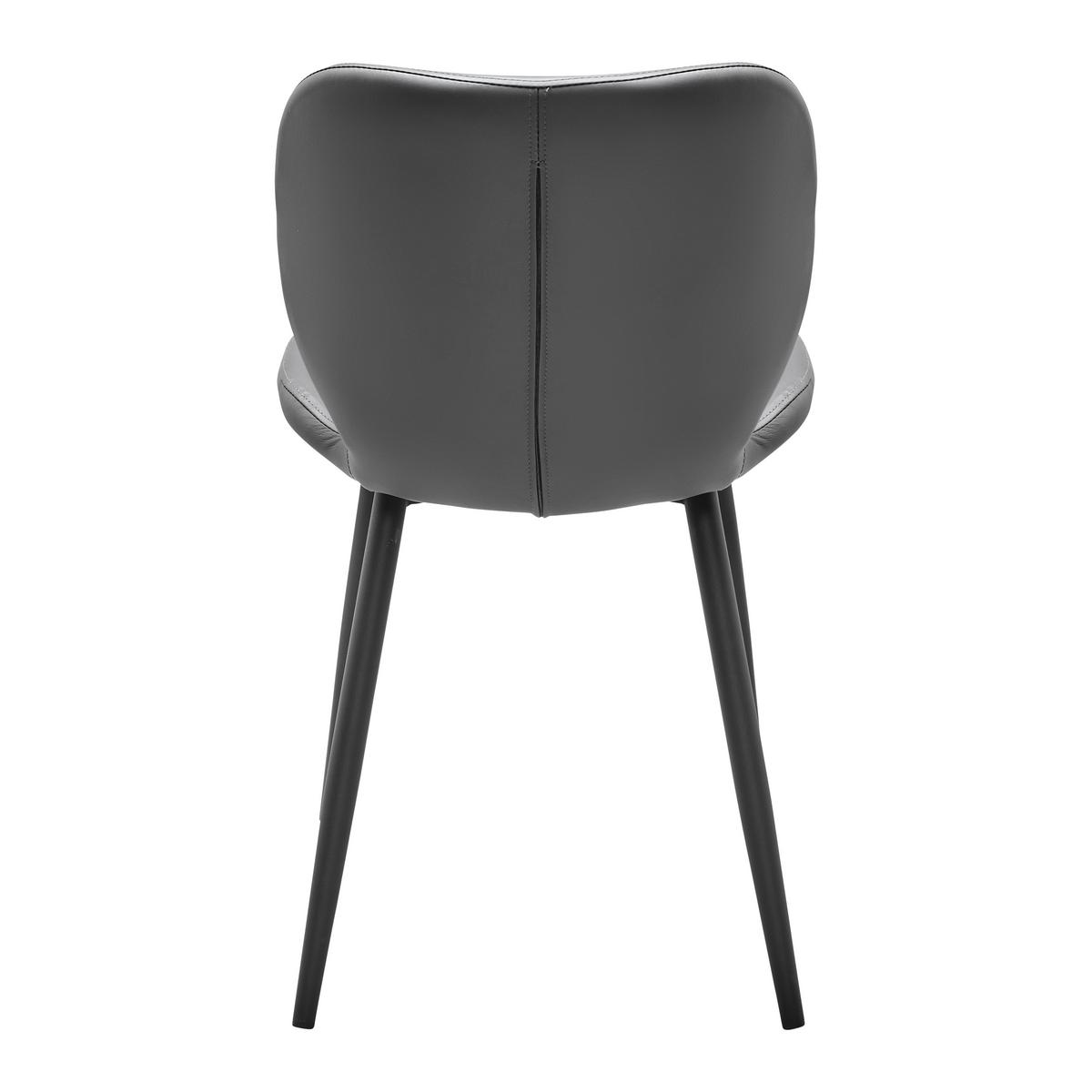 KRZESŁO IERY - czarny/szary, Modern, metal/drewno (46/83/54cm) - Bessagi Home