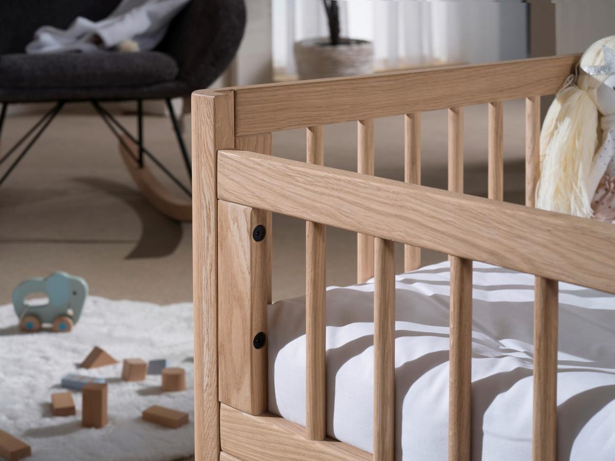 Kinder-/Juniorbett FORREST Eichefarben ca. 70x140 cm - Eichefarben/Naturfarben, MODERN, Holz (70/140cm) - Vipack