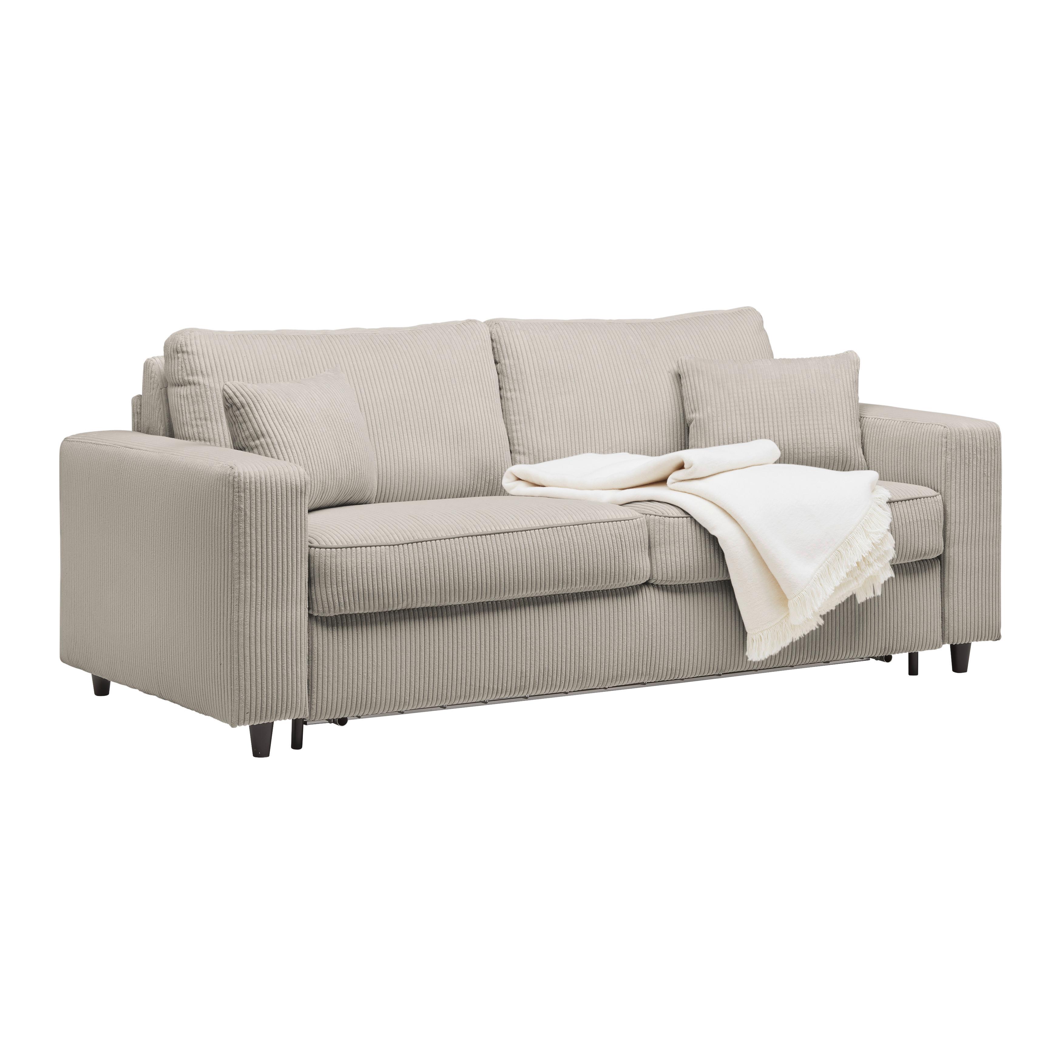 BÄDDSOFFA AGNETA -BASED- - svart/taupe, Modern, trä/textil (200/83/97cm) - Based