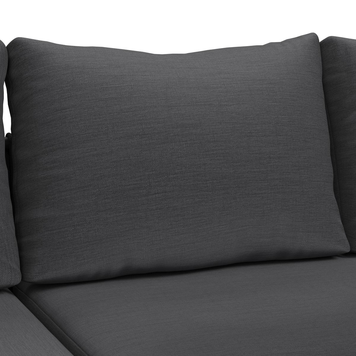 Jedilna Lounge Garnitura Camea, Temno Siva, 3-Delno - temno siva/barve hrasta, Moderno, kovina/umetna masa - Bessagi Garden