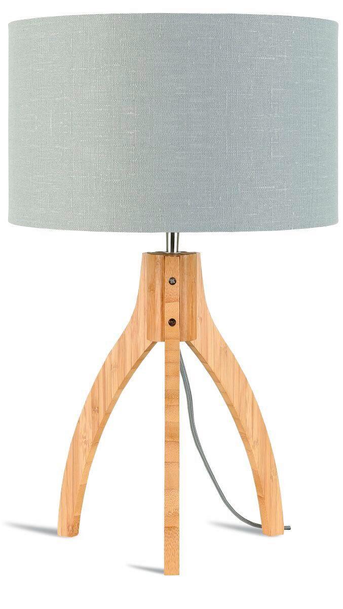 Namizna Svetilka Anna, Svetlo Siva, Bambus - naravne barve/svetlo siva, Trend, tekstil/les (36/54cm) - Good & Mojo