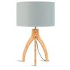 Namizna Svetilka Anna, Svetlo Siva, Bambus - naravne barve/svetlo siva, Trend, tekstil/les (36/54cm) - Good & Mojo