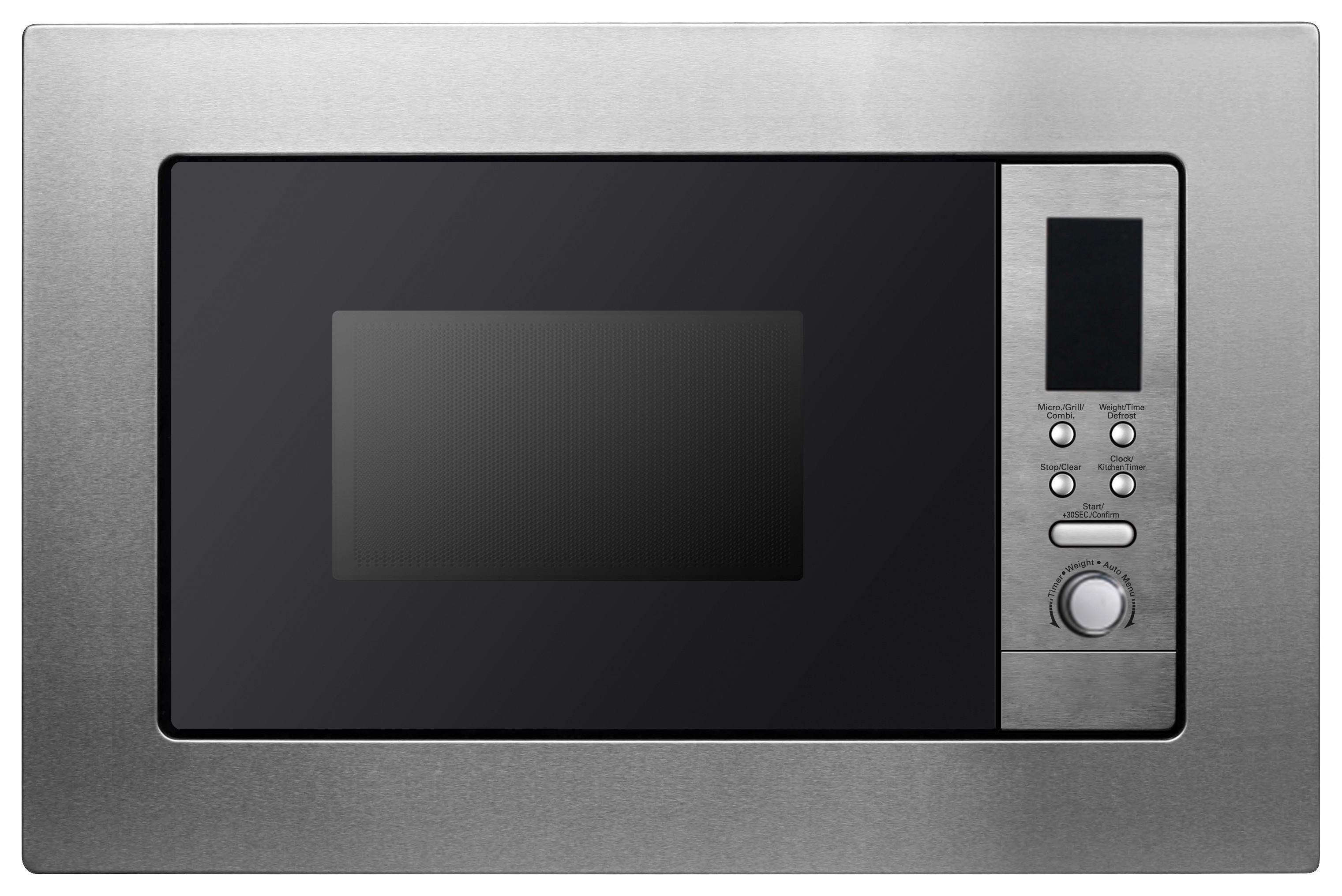 Einbaumikrowelle Nadia ca. 59,5/38.8/34,4 cm Edelstahl - Edelstahlfarben, Trend, Glas/Metall (59,5/38,8/34,4cm) - Respekta