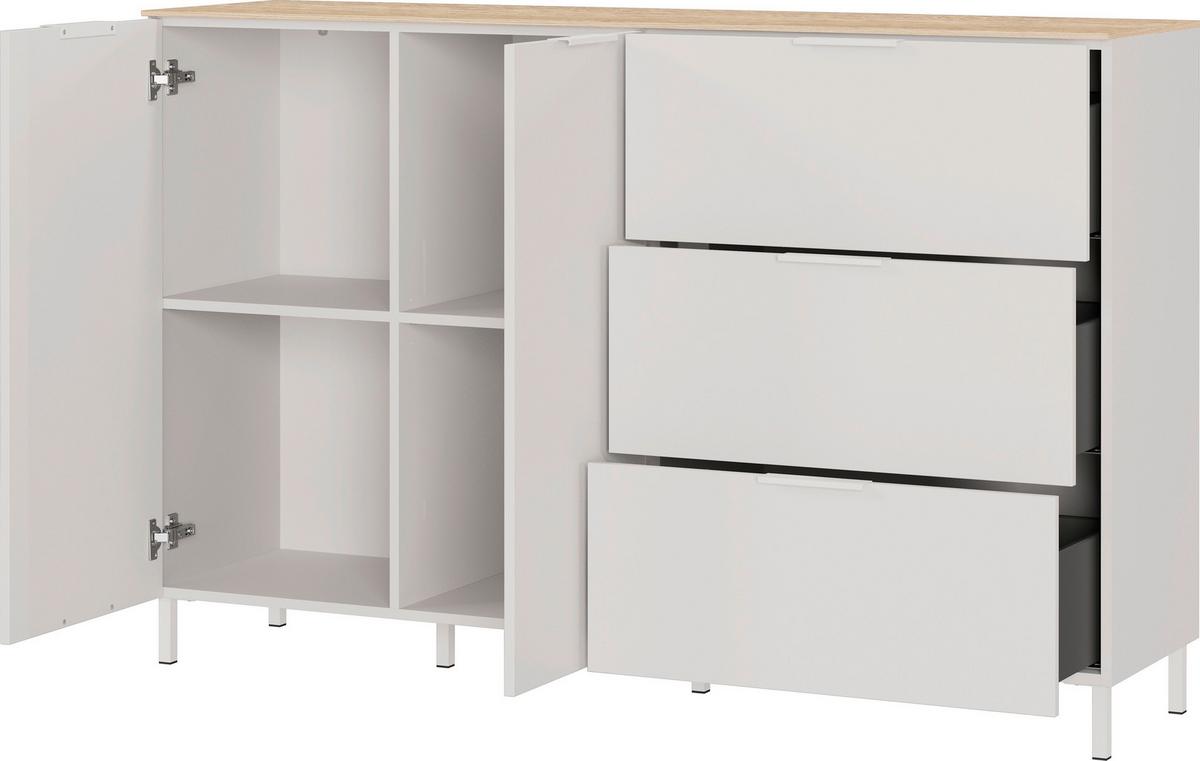 Sideboard Gw-Savoca - Kaschmir/Eichefarben, Modern, Holzwerkstoff/Metall (151/98/40cm) - Mömax