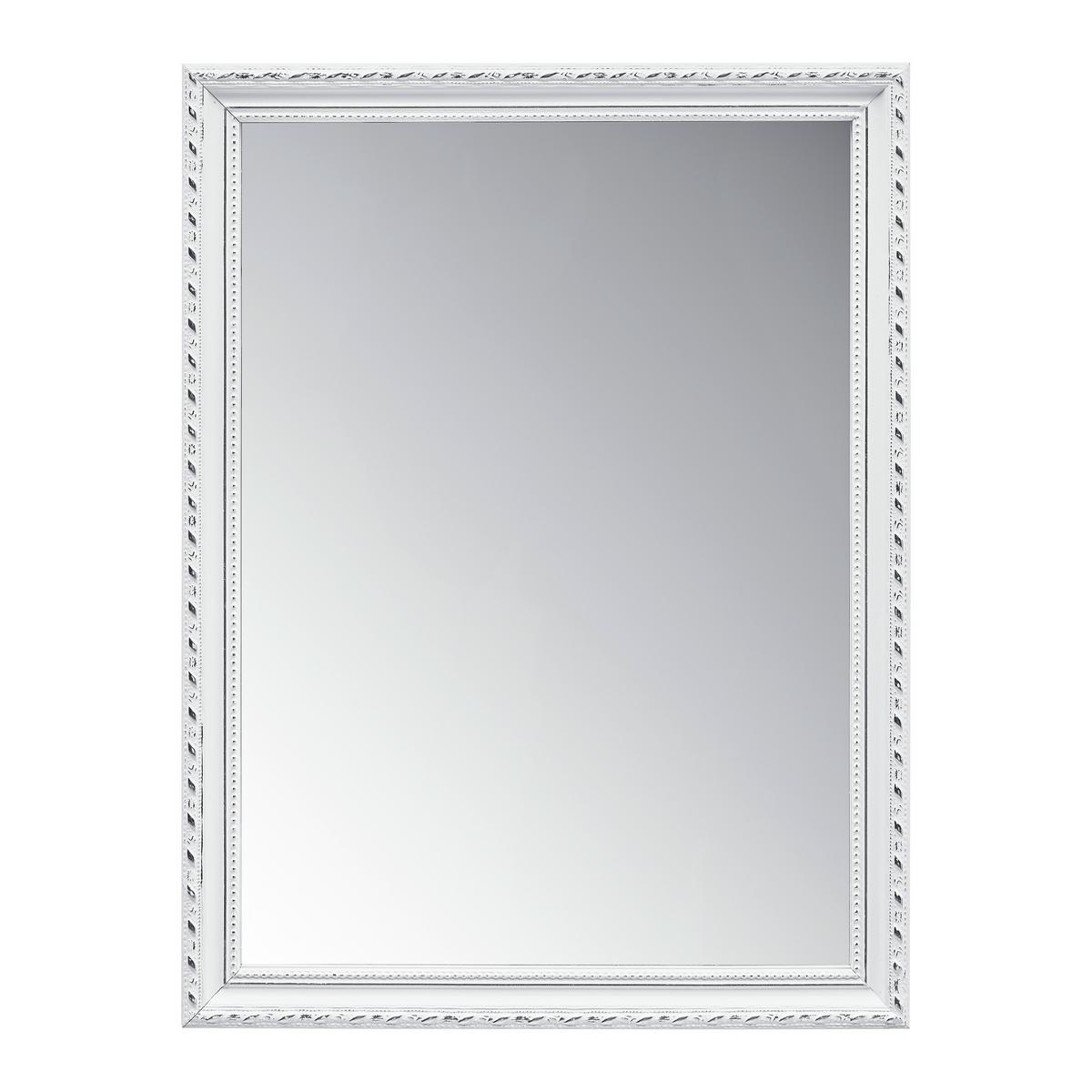 Spiegel Loreley in Weiß - Weiß, LIFESTYLE, Glas/Holz (34/45cm) - Mömax