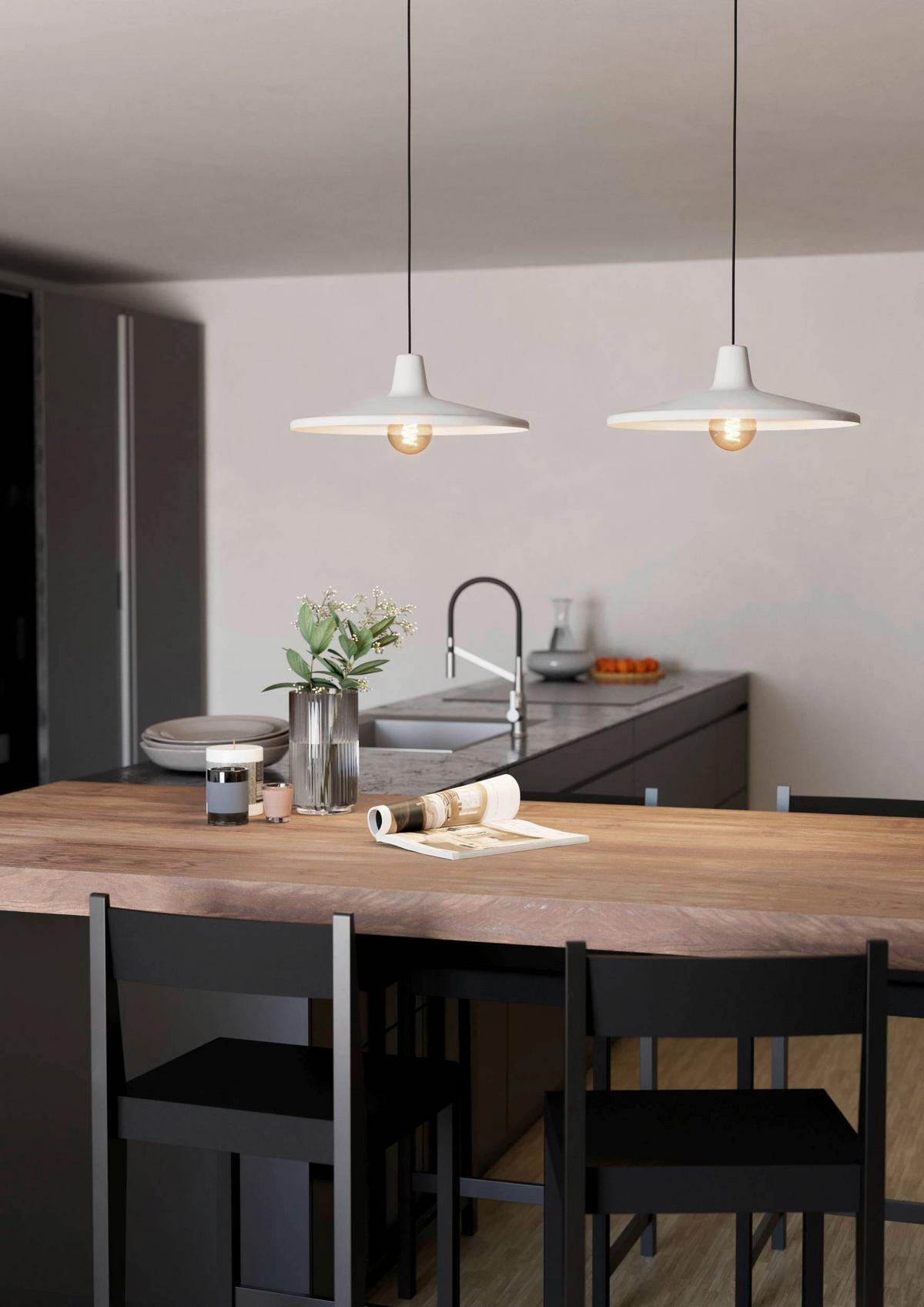 Hängeleuchte 900834_miniere - Schwarz/Grau, Design, Metall (99,5/42/110cm) - Eglo