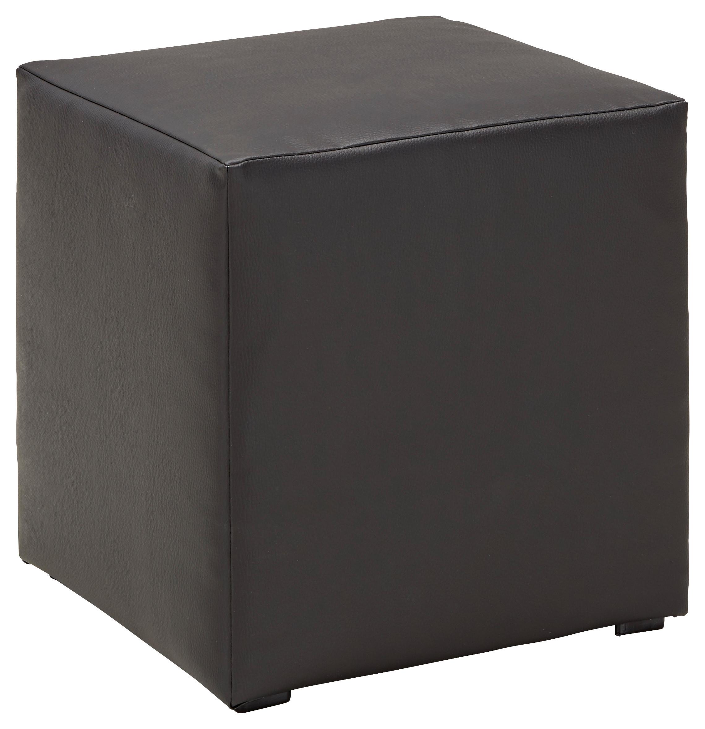 Hocker Schwarz - Schwarz, Kunststoff/Textil (40/42/40cm) - Mömax