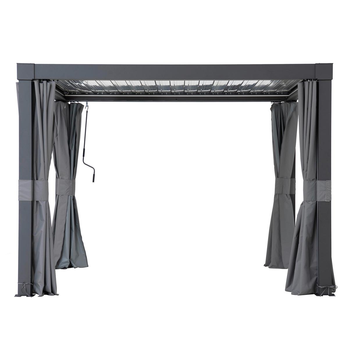 Vorhang Matterhorn Grau ca. 290x210 cm - Grau, Basics, Kunststoff (290/210cm) - Modante