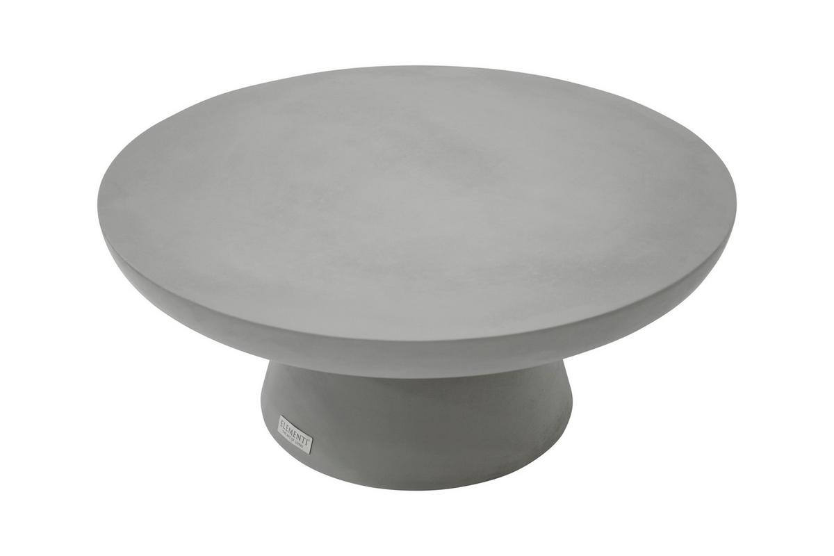 Loungetisch Kylix Hellgrau - Grau, KONVENTIONELL, Stein (66/66/35cm) - Gardenson