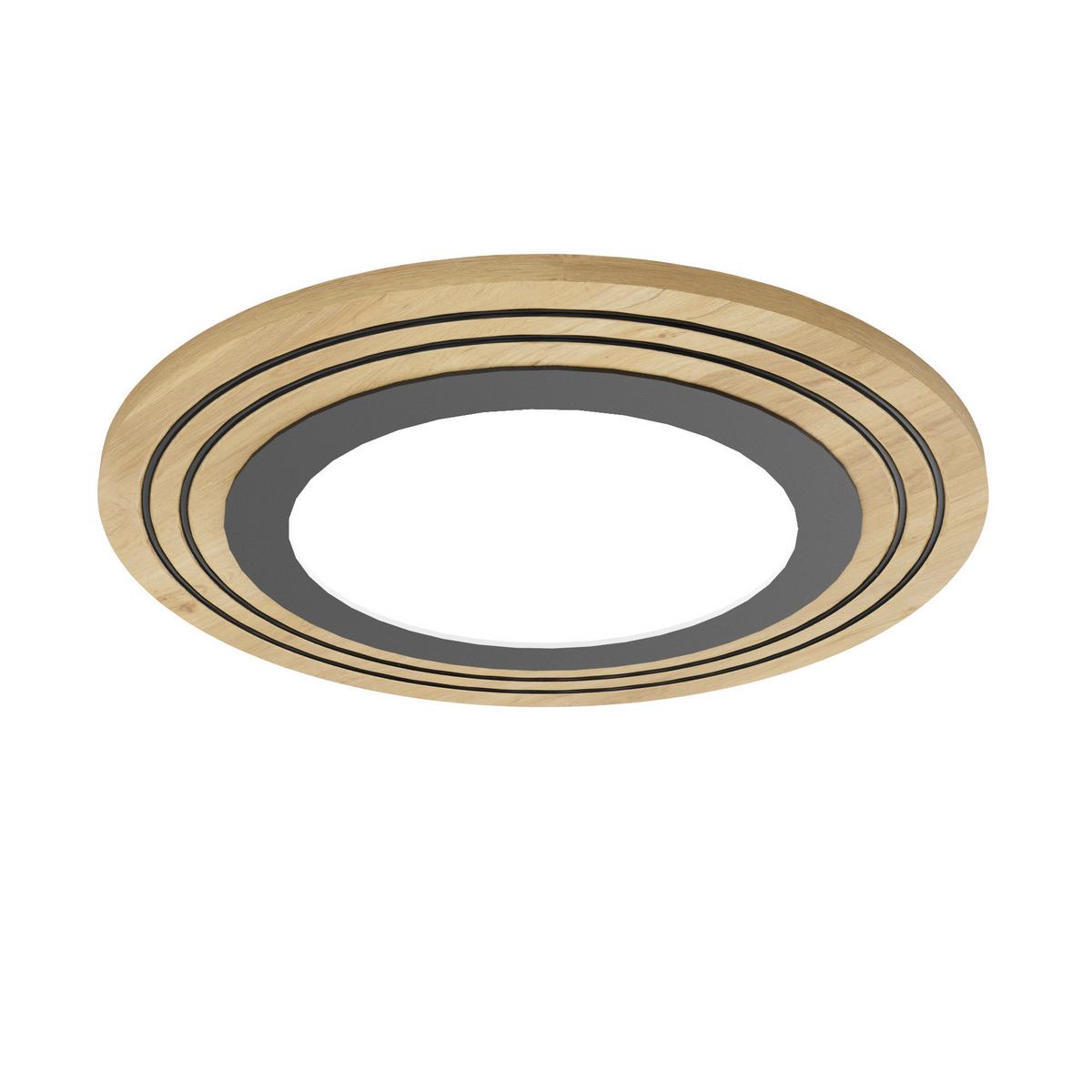 LAMPA SUFITOWA LED SAALBACH S ROUND *WW* - kolor dębowy, Natur, drewno (38/38/5cm) - Waldwelt