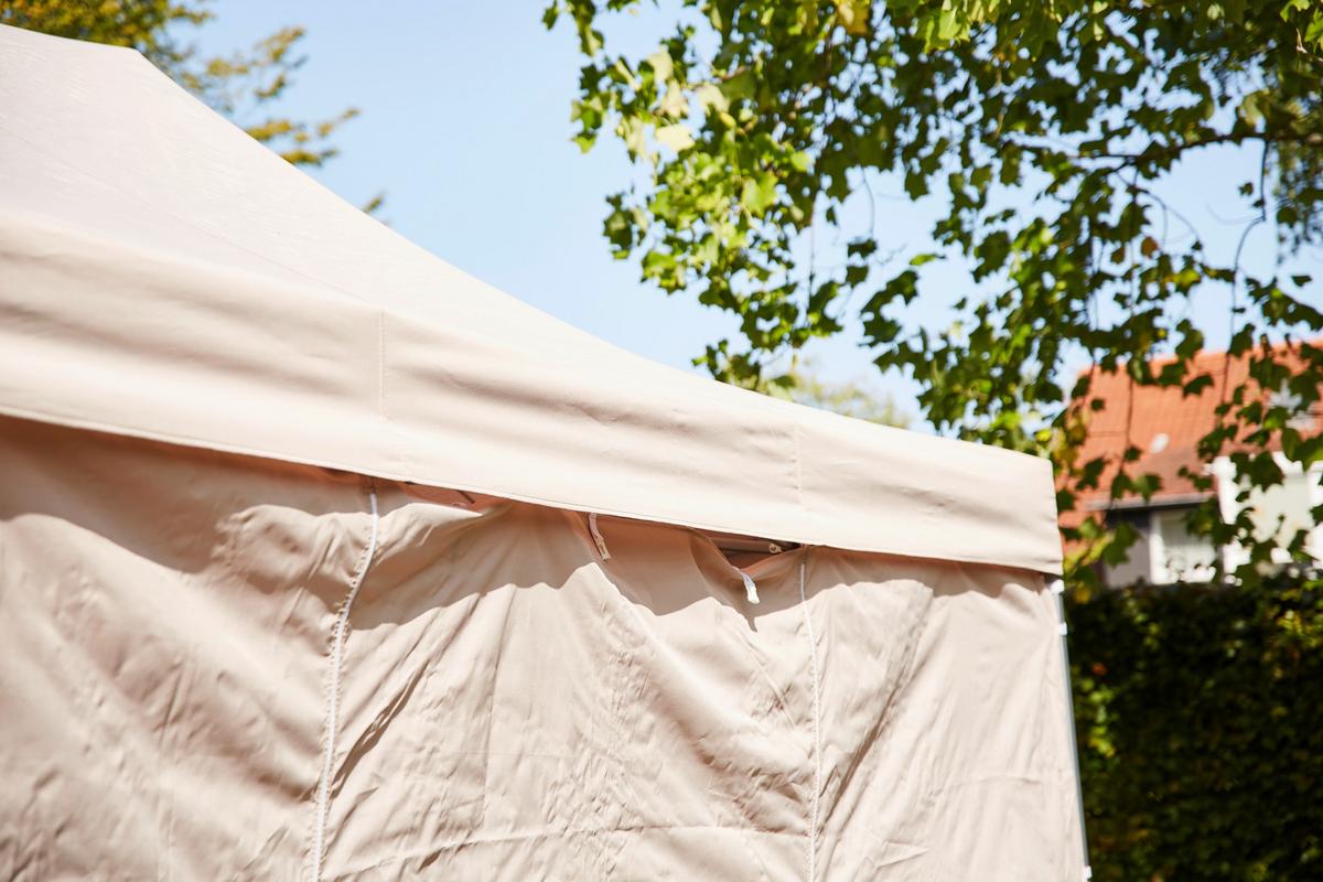 Pavillon L30551 450x300 cm Seitenteilen + UV-beständig - Taupe, KONVENTIONELL, Textil (450/330/300cm) - Siena Garden