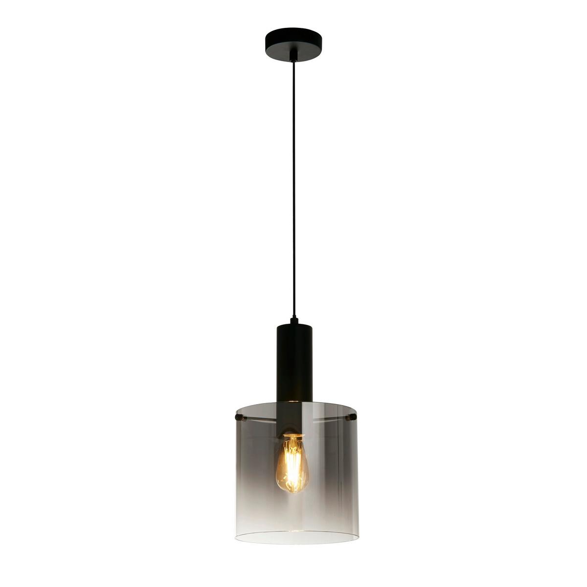 Függőlámpa 88910-1bk - fekete, Design, üveg/fém (22/35-120cm)