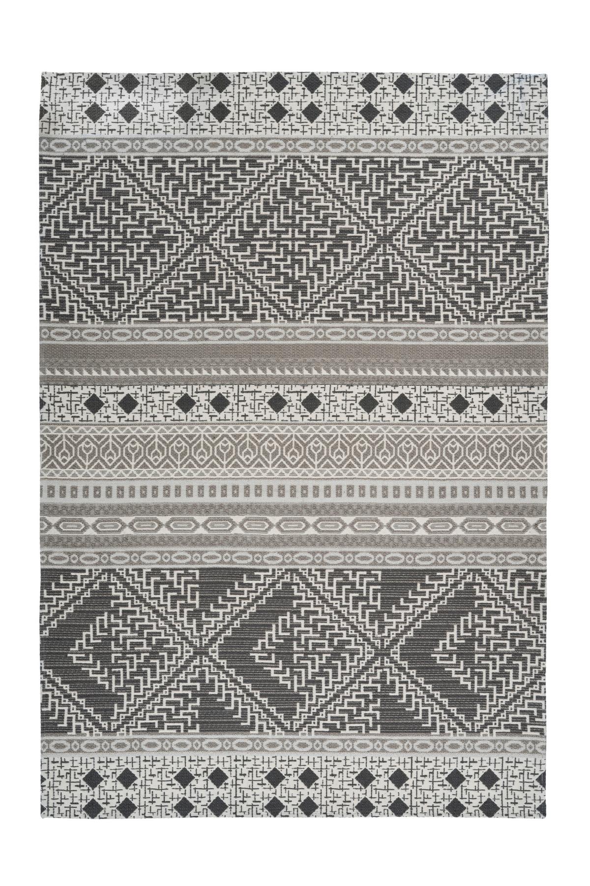OUTDOORTEPPICH 9KW53-160-230-E YOGA - Taupe/Creme, Trend, Textil (160/230cm) - Kayoom