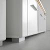 MEDIABÄNK LEONARDO - vit/kromfärg, Modern, metall/trämaterial (160/56/45cm) - Mömax