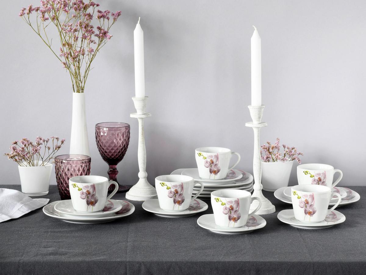 Kavni Servis Square Orchidee, 18-Delni - večbarvno, Trend, keramika - Creatable