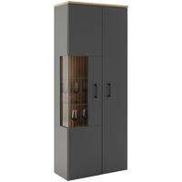 Vitrina Amare Amrv 03 - crna, Moderno, staklo/drvni materijal (76,3/192/35cm)