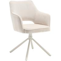 KRZESŁO Z PODŁOKIETNIKAMI ADELE - kremowy, Modern, metal/tkanina (61/85/61cm) - Livetastic