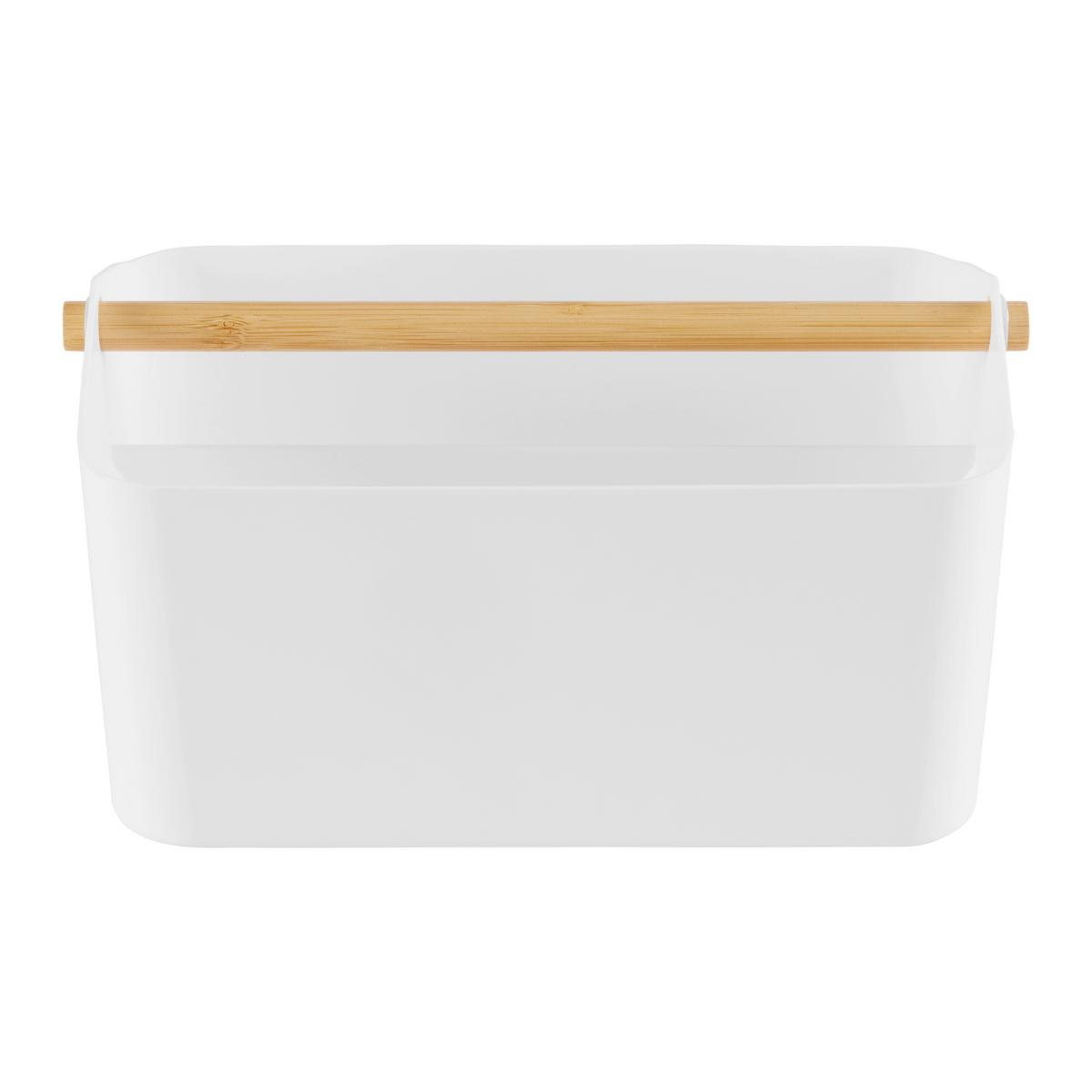 Korb Organizer Weiß - Weiß, MODERN, Naturmaterialien/Kunststoff (28/16,8/14,8cm) - Mömax